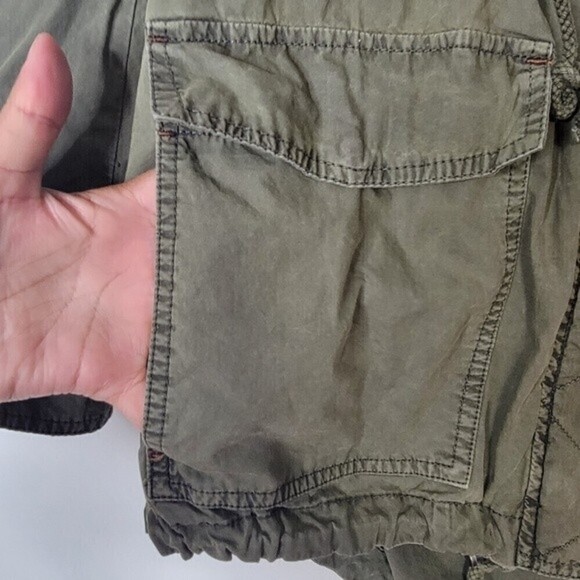 LEVI'S Hooded Roll-Tab Anorak Jacket Green Women's sz XSmall - Picture 6 of 15